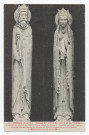 CORBEIL-ESSONNES. - Corbeil - Statues en pierre de Clovis et de Clotilde, provenant du portail de l'église Notre-Dame de Corbeil. Edition Seine-et-Oise artistique et pittoresque. 