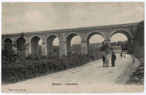 BRUNOY. - L'aqueduc, Hapart, 1908, 11 lignes, 10 c, ad. 