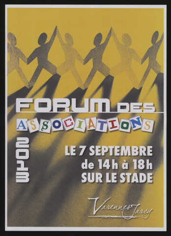 VARENNES-JARCY. - Forum des associations 2013, le 7 septembre de 14h 00 à 18h 00. 