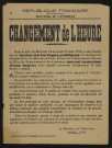 Seine [Département]. - Avis du Ministère de l'Intérieur relatif au changement de l'heure de toutes les horloges publiques dans la nuit du 14 au 15 juin 1916. 