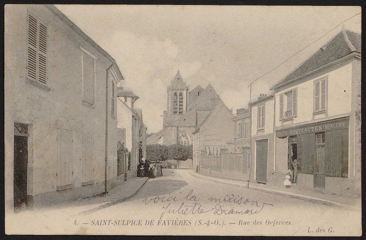 SAINT-SULPICE-DE-FAVIERES.- Rue des Orfèvres, 1905.