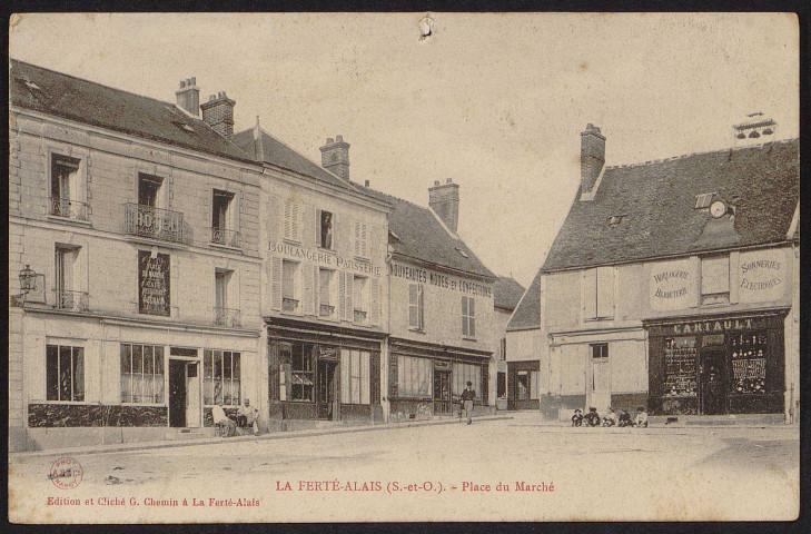Ferté-Alais (la).- Place du marché (25 avril 1905). 