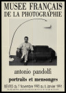 BIEVRES.- Portraits et mensonges, Antonio Pandolfi, Musée français de la photographie, 7 novembre 1990-6 janvier 1991. 