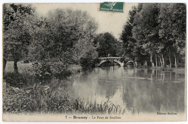 BRUNOY. - Pont de Soulins, Baillon, 2 mots, 5 c, ad. 
