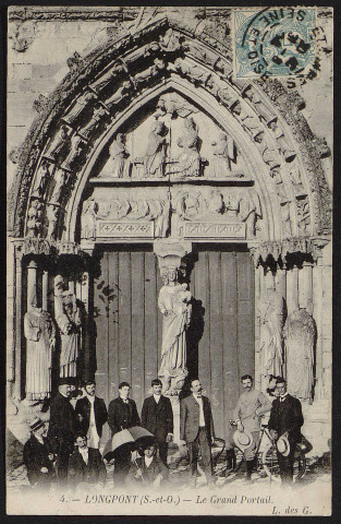 LONGPONT-SUR-ORGE.- Le grand portail (1er septembre 1904).