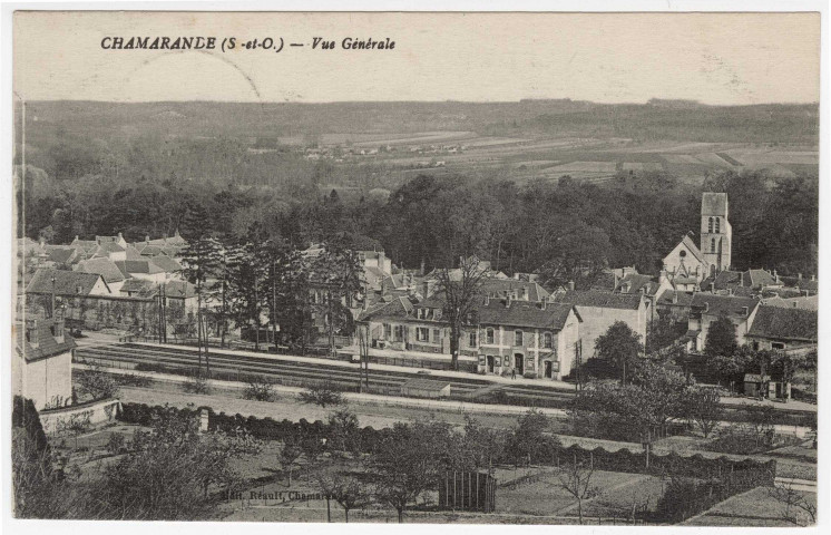 CHAMARANDE. - Vue générale, Réault, 1929, 5 mots, 25 c, ad. 