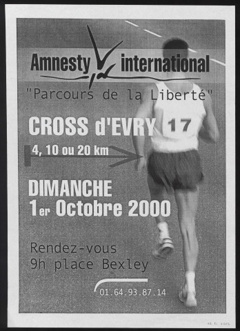 EVRY. - Cross d'Evry. Parcours de la Liberté, 1er octobre 2000. 