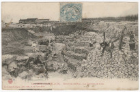 VIDELLES. - Industries du pays. Carrières de grès [Editeur Chemin-Demigny, timbre à 5 centimes]. 