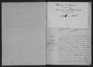 CHEPTAINVILLE.- Naissances, mariages, décès : registre d'état civil (1905-1918). 