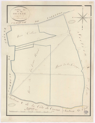 YERRES. - Section A : Grange (la), 1ère feuille. 