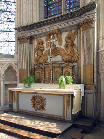 ensemble du chœur : autel, retable et tabernacle (maître autel)