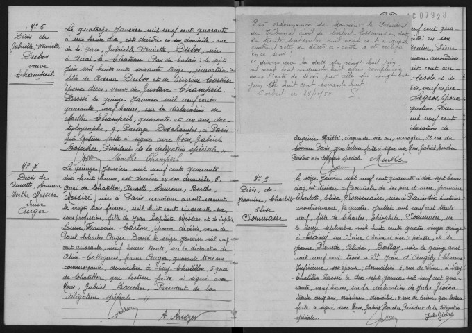 VIRY-CHATILLON. - Décès : registre d'état civil.