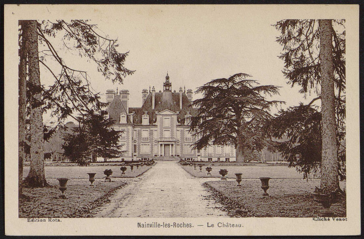 NAINVILLE-LES-ROCHES.- Le château (26 octobre 1938).