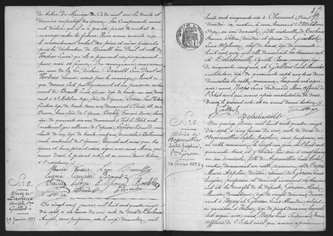 SAINT-MICHEL-SUR-ORGE.- Naissances, mariages, décès : registre d'état civil (1897-1904). 