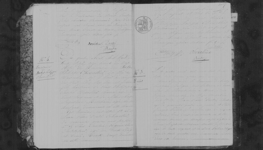 BOISSY-LA-RIVIERE. Naissances, mariages, décès : registre d'état civil (1837-1860). 