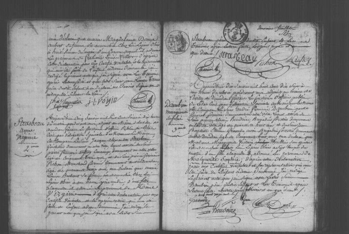 DOURDAN. Naissances, mariages, décès : registre d'état civil (1817). 