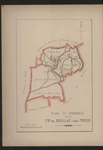 BOULLAY-LES-TROUX. - Monographie communale [1899] : 4 bandes, 19 vues. 