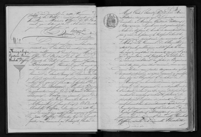 GOMETZ-LA-VILLE. Naissances, mariages, décès : registre d'état civil (1861-1874). 