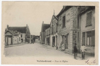 VERT-LE-GRAND. - Place de l'église et l'auberge[Editeur Lepage, 1903, timbre à 5 centimes]. 