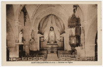 SAINT-CYR-LA-RIVIERE. - Intérieur de l'église [Editeur Robert, Rameau, sépia]. 