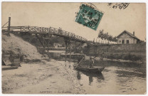 SAINTRY-SUR-SEINE. - Les Fouilles sur la Seine[Editeur ND, timbre à 5 centimes]. 